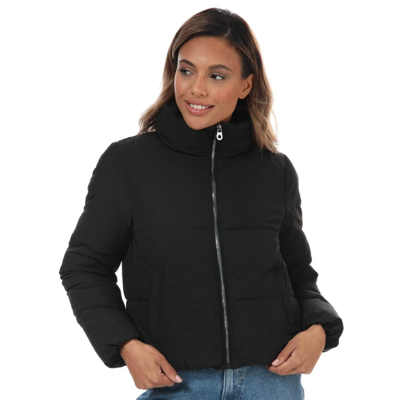 Image of Only Dolly Short Puffer Jacket Black female 8
