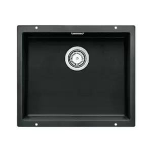 Image of Single Bowl Anthracite Composite Kitchen Sink - Blanco Subline 500 U Silgranit Puradur Ii