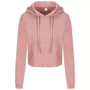 Image of AWDis Just Hoods Womens/Ladies Girlie Cropped Hoodie (M) (Dusty Pink)