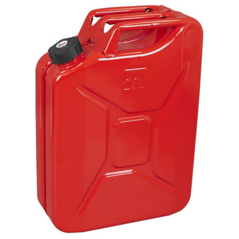 Image of Sealey Screw Cap Metal Jerry Can JC20SCR Colour: Red