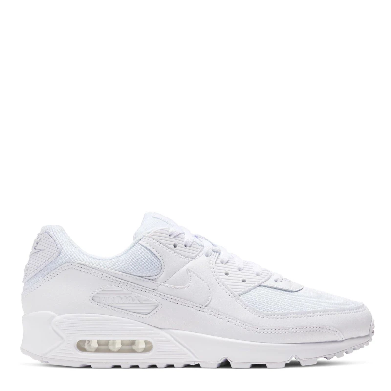 Image of Nike Air Max 90 Trainers Mens Triple White male 10 (45)
