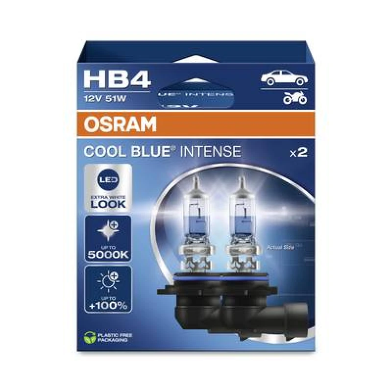 Image of Osram OSRAM 4062172388306 Halogen bulb COOL Blue INTENSE HB4 51 W 12 V 4062172388306