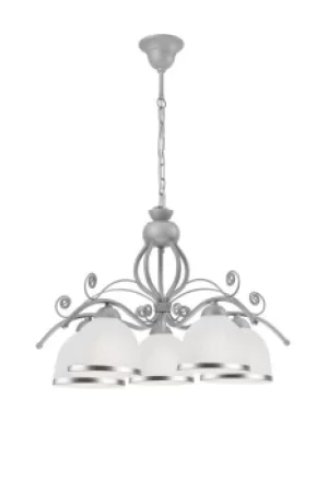 Image of Retro Ii New Colours Multi Arm Floor Lamp Silver, 5x E27