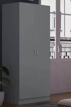 Image of 2 Door Wardrobe Matt Grey Finish Tunis