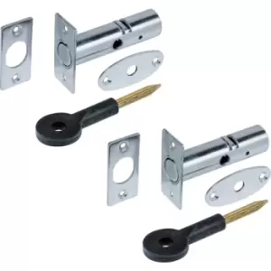Image of Eclipse Rack Bolt Satin (2 Pack) in Chrome