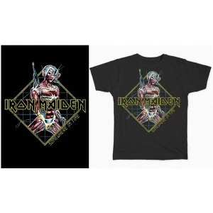 Image of Iron Maiden - Somewhere in Time Diamond Mens Medium T-Shirt - Black