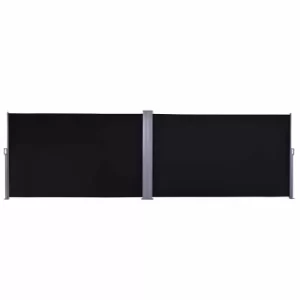 Image of Alfresco Retractable Garden Privacy Screen 600cm x 160cm, Black