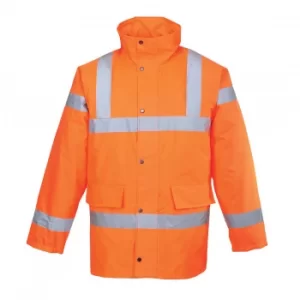 Image of Oxford Weave 300D Class 3 Hi Vis Traffic Jacket Orange L