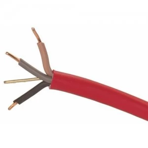Image of Zexum Red 2.5mm 24A 3 Core and Earth Brown Black Grey Fire Resistant Rated BASEC Approved Power Cable - 100 Meter