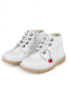 Image of Kickers Infant Kick Hi Zip Boot - White