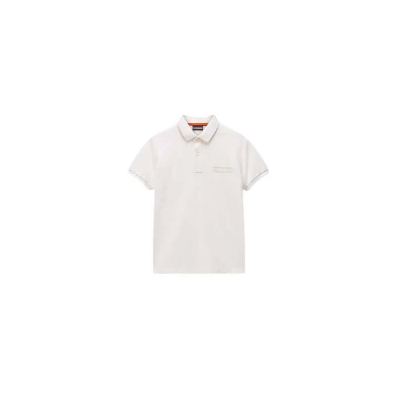 Image of Polo child Napapijri Box Logo Blanc Unisex 4 ans