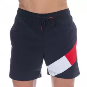 Image of Tommy Hilfiger Flag Swim Shorts - Navy L
