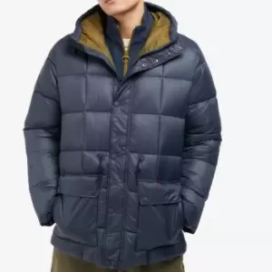 Image of Barbour Fell Baffle Quilted Shell Hooded Jacket - S