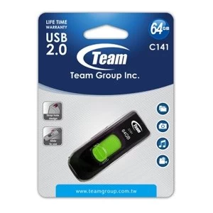 Image of Team C141 64GB USB 2.0 Green USB Flash Drive