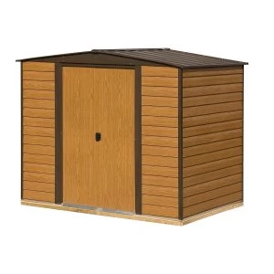 Image of Rowlinson 8 x 6 Woodvale Metal Apex Shed With Floor