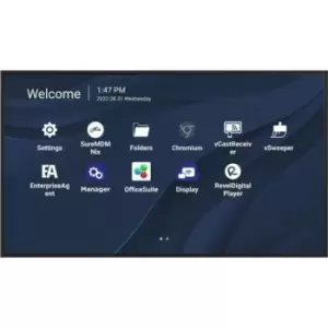 Image of Viewsonic CDE7530 interactive whiteboard 190.5cm (75") 3840 x 2160 pixels Touch Screen Black USB