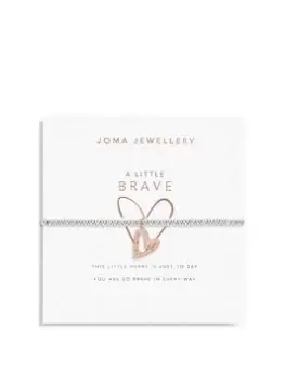 Image of Joma Jewellery A Little... Brave Silver and Rose Gold Bracelet - 15.5Cm Stretch, Multi