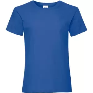 Image of Fruit Of The Loom Girls Childrens Valueweight Short Sleeve T-Shirt (12-13) (Royal)
