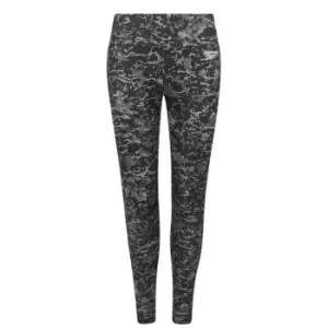 Image of Reebok All Over Print Leggings Ladies - Black