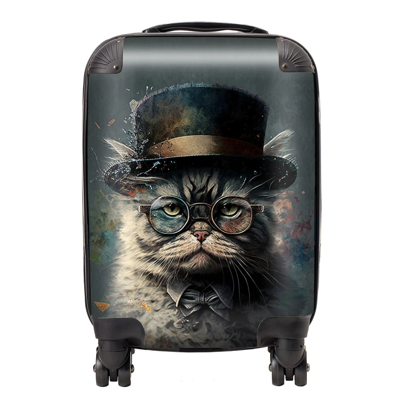 Image of Warren Reed Designer Selkirk Rex Cat Splashart Suitcase - Large