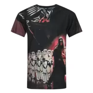 Image of Star Wars Mens Force Awakens Kylo Ren Sublimation T-Shirt (XL) (Black)