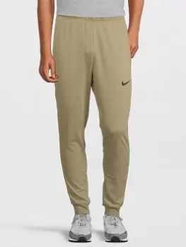Image of Nike Train Dry Fit Fleece Taper Pant - Green, Size L, Men