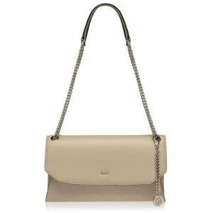 Image of DKNY Sutton Chain Envelope Shoulder Clutch - Fog