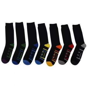 Image of Kangol Formal Socks 7 Pack - Colour Str Sole