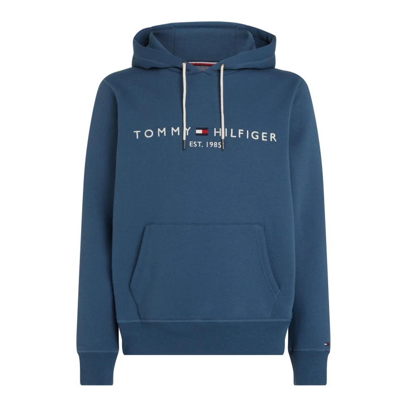 Image of Tommy Hilfiger Tommy Cotton-Blend Hoodie - M Blue Hoodies and Sweatshirts male MW0MW11599DBZ M