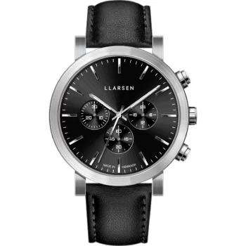 Image of LLARSEN Black 'Nor' Chronograph Watch - 149sbs3-sink20