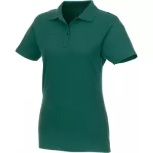 Image of Elevate Womens/Ladies Helios Short Sleeve Polo Shirt (L) (Forest Green)