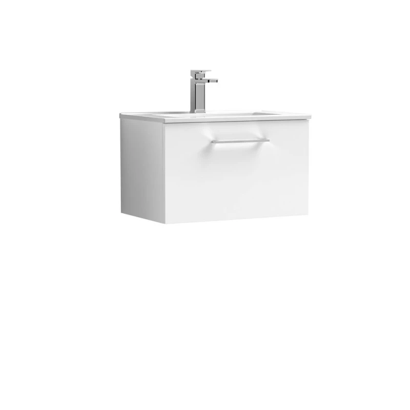 Image of Balterley Bathroom 1 Soft Close Drawer, Wall Hung Vanity Unit, White, 440mm in White White Unisex