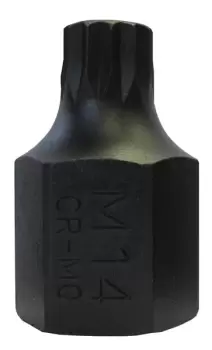 Image of Sykes-Pickavant 03661400 Duo Drive Spline Socket M14 X40 Impact Quality 12 Pt