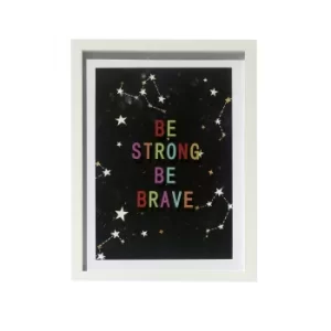 Image of Glow in the Dark Slogan Framed Print