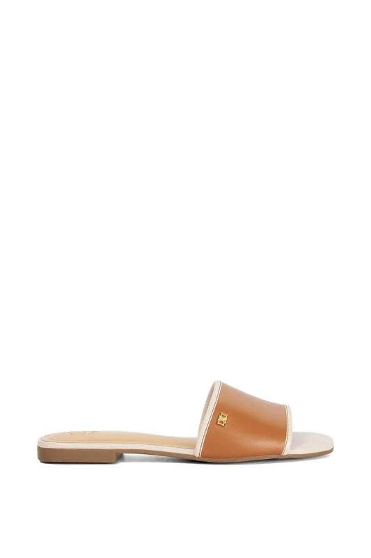 Image of Dune London Womens 'Laras' Leather Sandals in Tan Size: 6 Tan Female 6