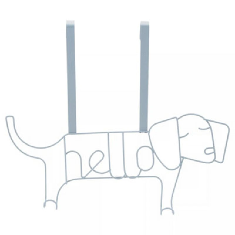Image of Premier Housewares Kirby Sausage Dog Over The Door Hanger Grey