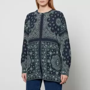 Image of Tommy Hilfiger Womens Bandana Relaxed Blouse - Place Bandana/Desert Sky - EU 36/UK 8