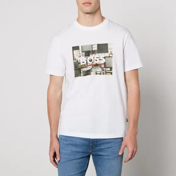 Image of Boss Orange Heavy Boss Cotton-Jersey T-Shirt - M White Tops male 50510009-101 M