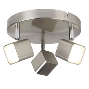 Image of LED 3 Light Spotlight Satin Silver