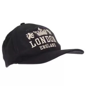 Image of Unisex Navy London England Union Crest Cap (ONE SIZE) (NAVY)