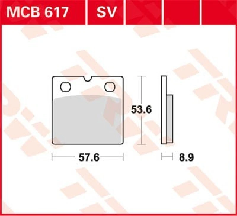 Image of TRW Lucas Brake pad MCB617
