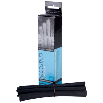 Image of Daler Rowney Charcoal Assorted Sticks - Pack of 10