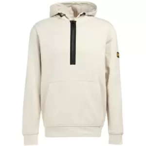 Image of Barbour International Badge Half Zip Hoodie - Beige