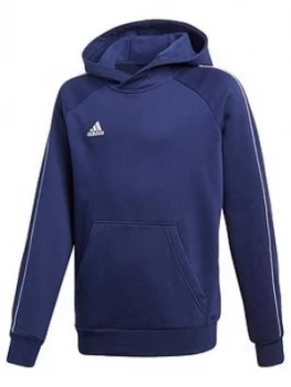 Image of Adidas Youth Core 18 Sweat Hooded Tracksuit Top - Navy