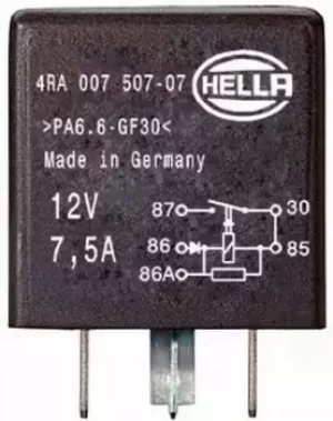 Image of Flasher Unit Relay 4RA007507-071 by Hella