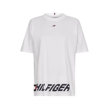Image of Tommy Sport Wrap Oversized T Shirt - White 0K4