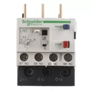 Image of Schneider Electric Overload Relay - 1NO + 1NC, 5.5 8 A F.L.C, 8 A Contact Rating, 3P