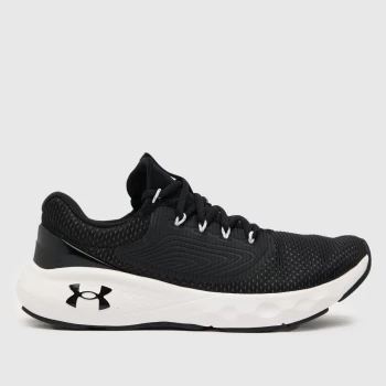 Image of Under Armour Black & White Charged Vantage 2 Trainers