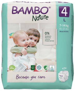 Image of Bambo Nature Nappies - Size 4 - 24s