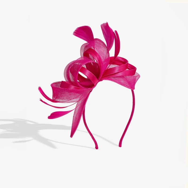 Image of Jon Richard Fushia Medium Fascinator Fascinators One Size Pink 40071406000